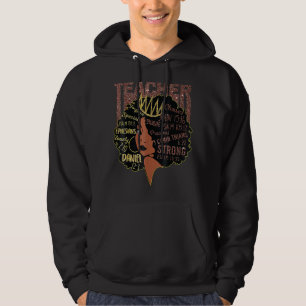 Lehrerin Black Afro Melanin Königin Afrikanisch Sc Hoodie