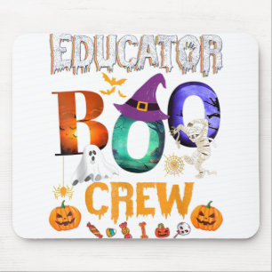 Lehrerin Boo Crew Lehrerin Student Funny Halloween Mousepad