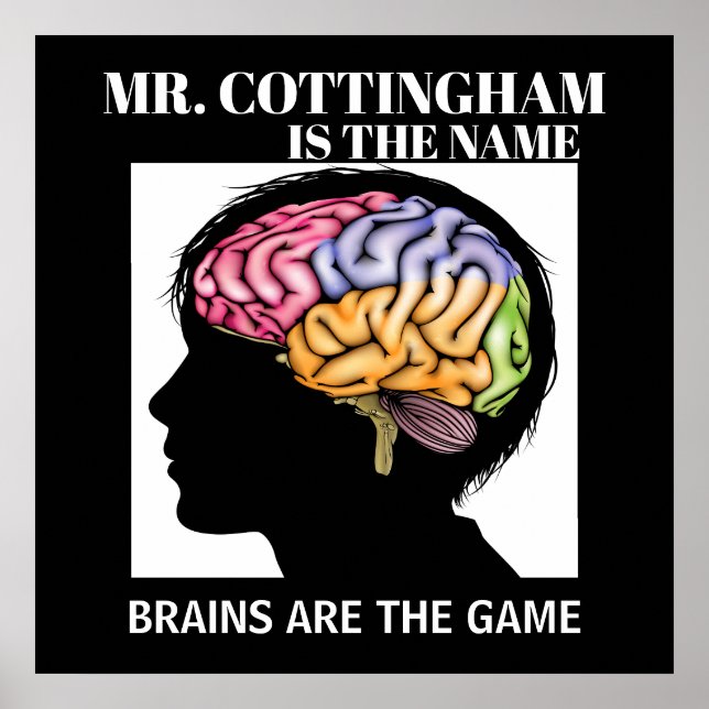 Lehrerin Brain Poster (Vorne)