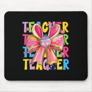 Lehrerin Bunny Coquette Bow Pencil Bunny Ostertag Mousepad