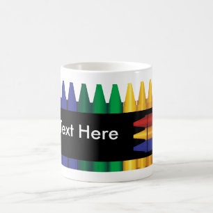 Lehrerin Crayon Design Custom Tasse 2