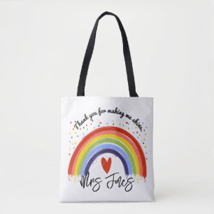 Lehrerin danke Ihnen, dass Sie mich in den Regenbo Tasche