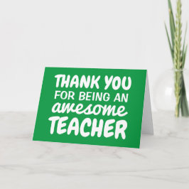 Lehrerin danke Ihnen Karte grün