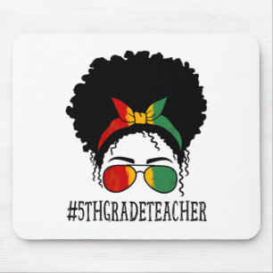 Lehrerin der 5. Klasse Frauen Unordentlicher Knote Mousepad