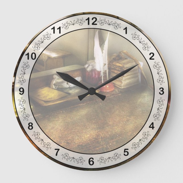 Lehrerin - Der Schulsaal Große Wanduhr (Vorderseite)