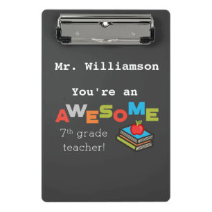 Lehrerin der siebten Klasse Vielen Dank Phantastis Mini Klemmbrett