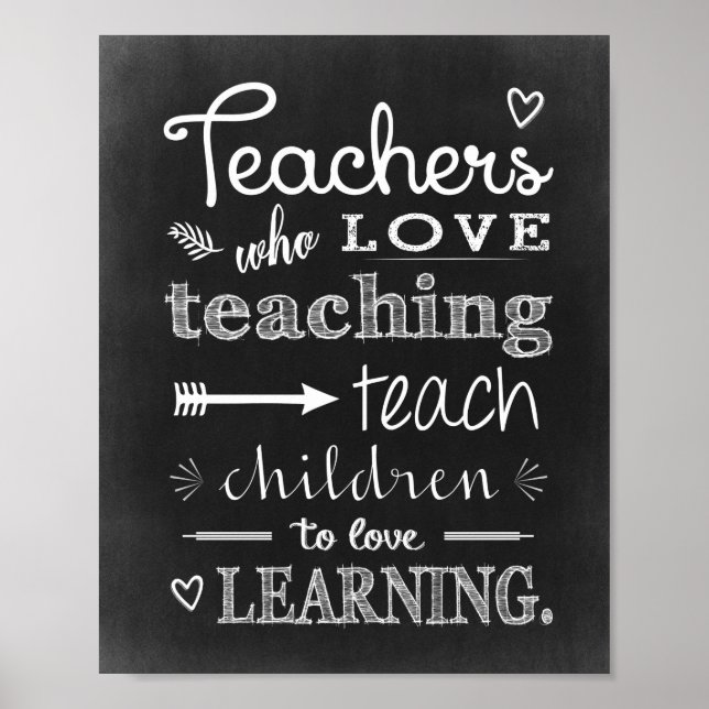 Lehrerin, die Liebe unterrichtet Poster (Vorne)