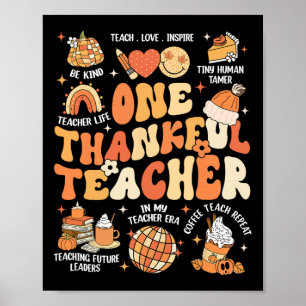 Lehrerin Erntedank Ein dankbarer Lehrer Fall Aut Poster