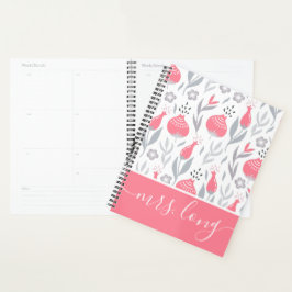 Lehrerin Floral Planner Planer