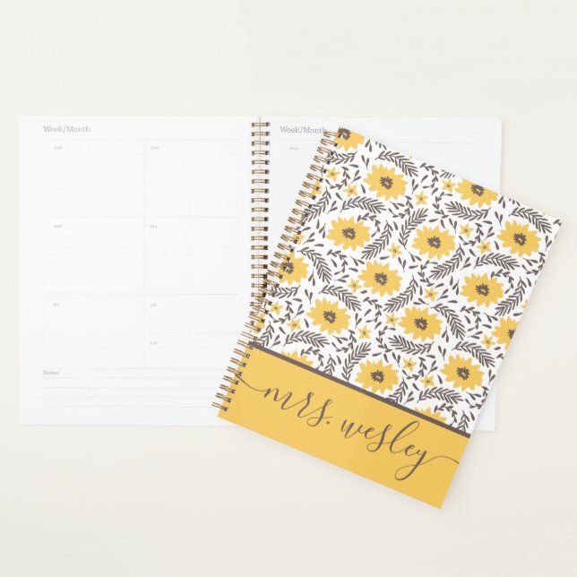 Lehrerin Floral Planner Planer (Anzeige)