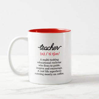 Lehrerin Funny Definition Zweifarbige Tasse