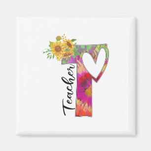Lehrerin für Blume Magnet