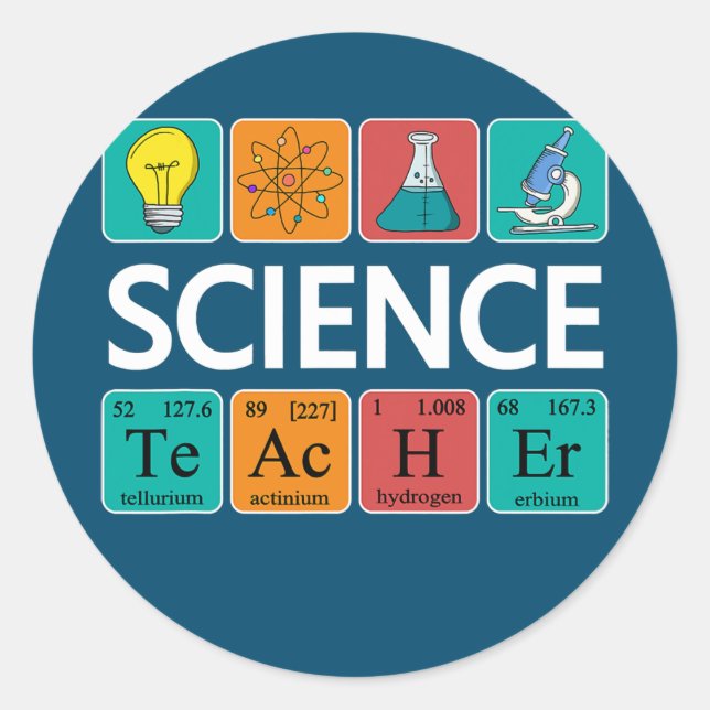 Lehrerin für Naturwissenschaften Regelmäßige Biolo Runder Aufkleber (Vorderseite)
