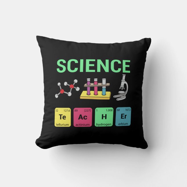 Lehrerin - Geschenk des Naturwissenschaftslehrers  Kissen (Vorderseite)