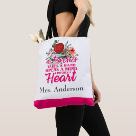 Lehrerin gibt Personalisiertes Geschenk Tasche