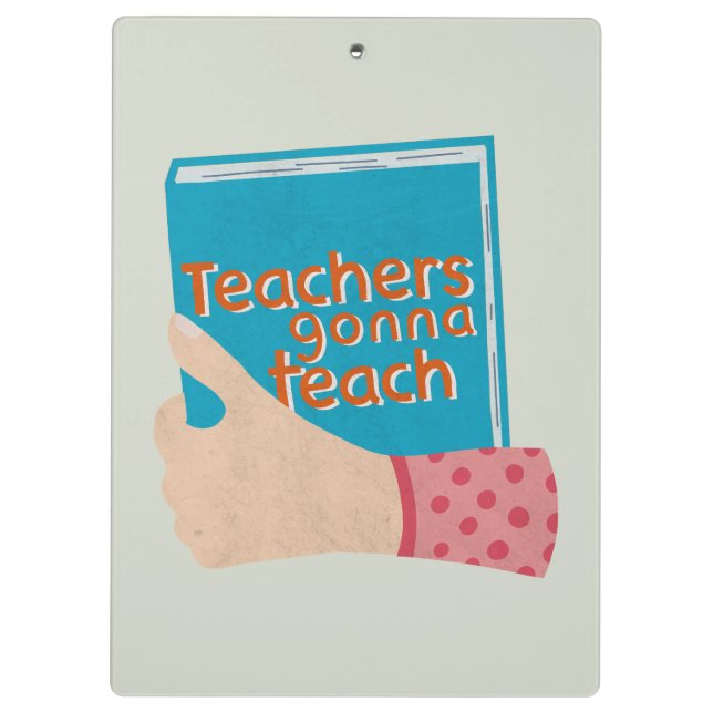 Lehrerin Gonna lehrt Klemmbrett (Rückseite)