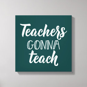 Lehrerin Gonna lehrt Leinwanddruck