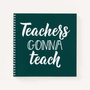 Lehrerin Gonna lehrt Notizbuch
