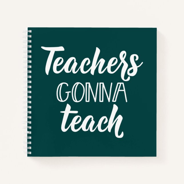 Lehrerin Gonna lehrt Notizbuch (Vorderseite)