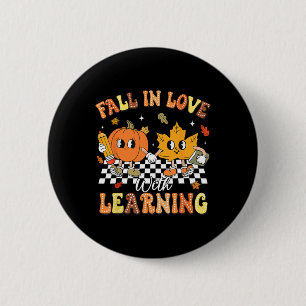 Lehrerin Halloween Fall in der Liebe mit Lernen Da Button
