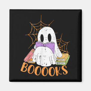 Lehrerin Halloween Shirt Ghost Lehrer Buchbiblioth Magnet