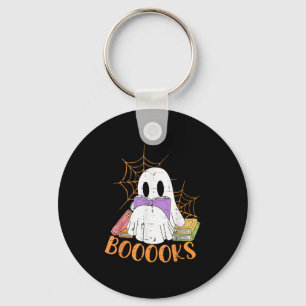 Lehrerin Halloween Shirt Ghost Lehrer Buchbiblioth Schlüsselanhänger