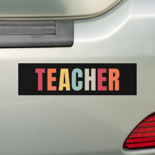 LEHRERIN in farbenfrohen Buchstaben Autoaufkleber