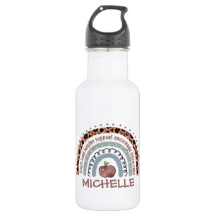 Lehrerin Kernwerte Rainbow Edelstahlflasche