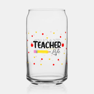 Lehrerin Leben Niedlich School kann Glass Wrap Dosenglas