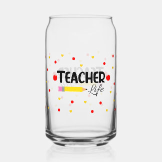 Lehrerin Leben Niedlich School kann Glass Wrap Dosenglas