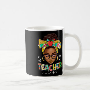 Lehrerin Leben Unordentlicher Dutt Afro Afroamerik Kaffeetasse