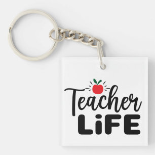 Lehrerin Leben Wordart Schlüsselanhänger
