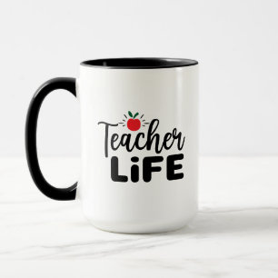 Lehrerin Leben Wordart Tasse