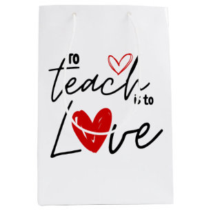 Lehrerin Liebe 100. Schule personalisiert Mittlere Geschenktüte