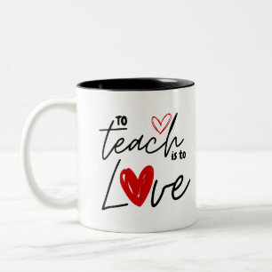 Lehrerin Liebe 100. Schule personalisiert Zweifarbige Tasse