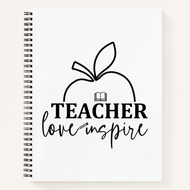 Lehrerin Liebe Inspirier-Funny Notizbuch (Vorderseite)