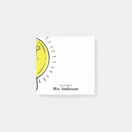 Lehrerin Lightbulb Schulnoten Post-it Klebezettel