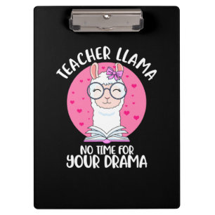 Lehrerin Llama Klemmbrett