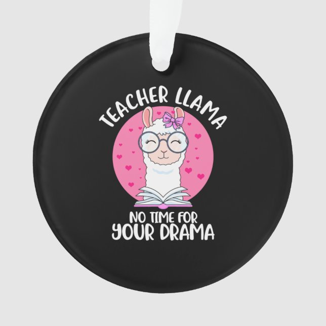 Lehrerin Llama Ornament (Vorderseite)