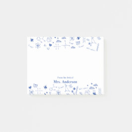 Lehrerin Mathematik und Wissenschaftsschule Post-it Klebezettel