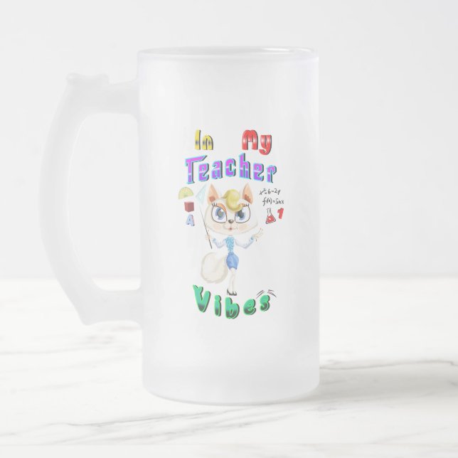 Lehrerin Mattglas Bierglas (Links)