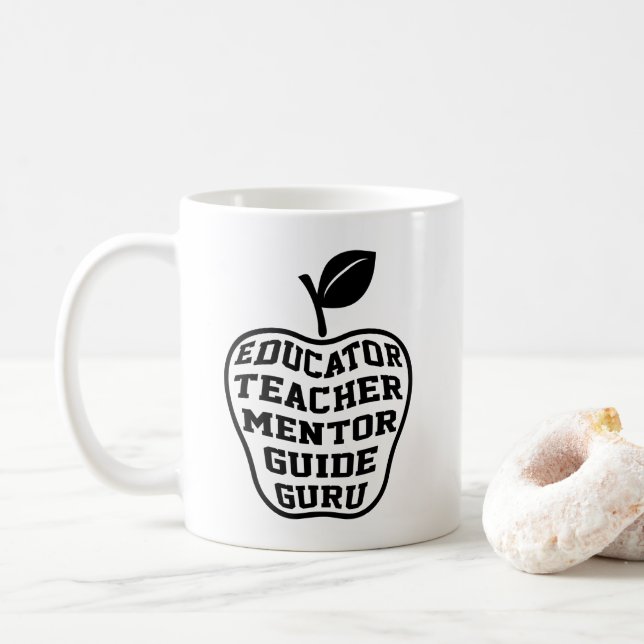 Lehrerin Mentor Guide Guru Kaffeetasse (Mit Donut)