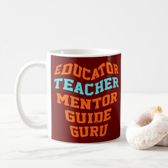 LEHRERIN MENTOR-LEITERIN GURU KAFFEETASSE (Mit Donut)