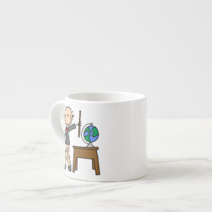 Lehrerin mit Globe Espressotasse