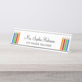 Lehrerin Moderne Personalisiert Schreibtischnamensplakette
