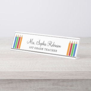 Lehrerin Moderne Personalisiert Schreibtischnamensplakette
