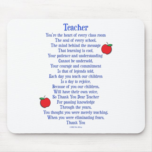 Lehrerin Mousepad (Vorne)