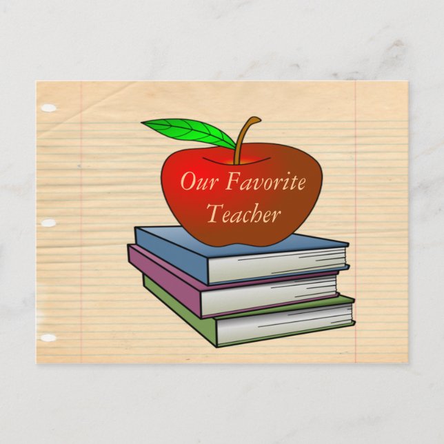 Lehrerin Postkarte (Vorderseite)