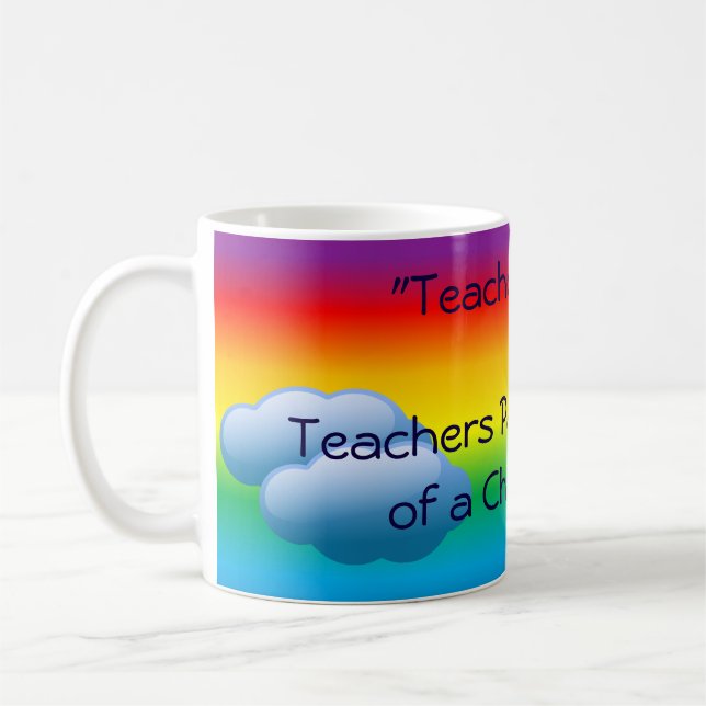 Lehrerin Rainbow Tasse Kaffee Tasse Cup (Links)