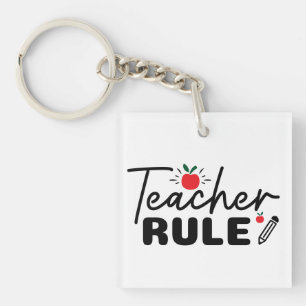 Lehrerin Regel Wordart Schlüsselanhänger